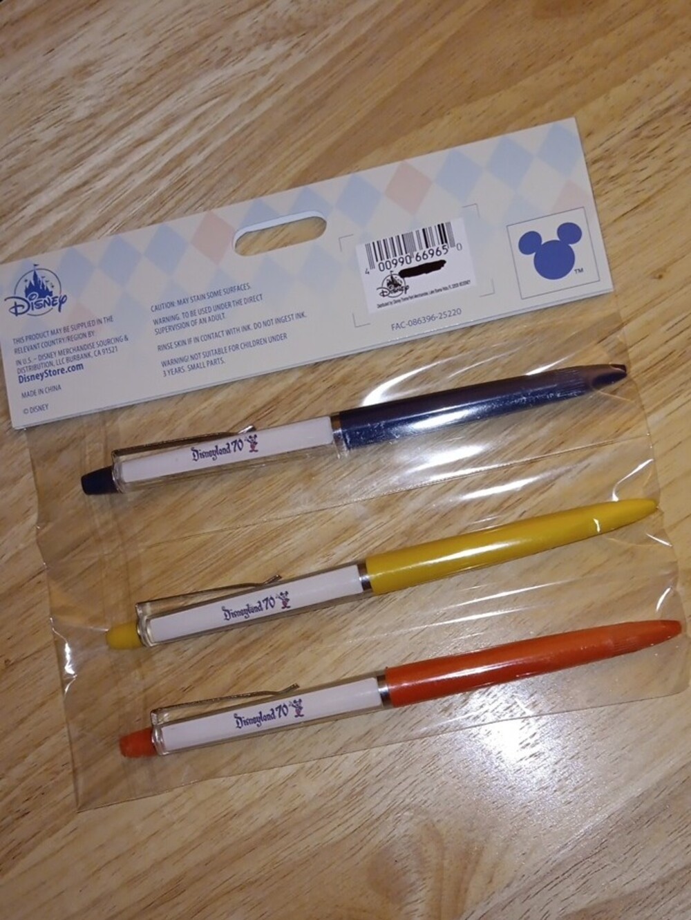 Disney Vault Collection Set of 3 Multicolor Pens (blue, yellow, orange) - Picture 2 of 7